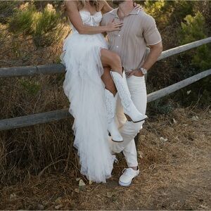 For Love And Lemons Strapless White Dress